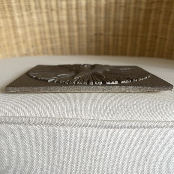 Hand Painted Plaster Wall Hanging Sun Plaque - Picture 6 of 7